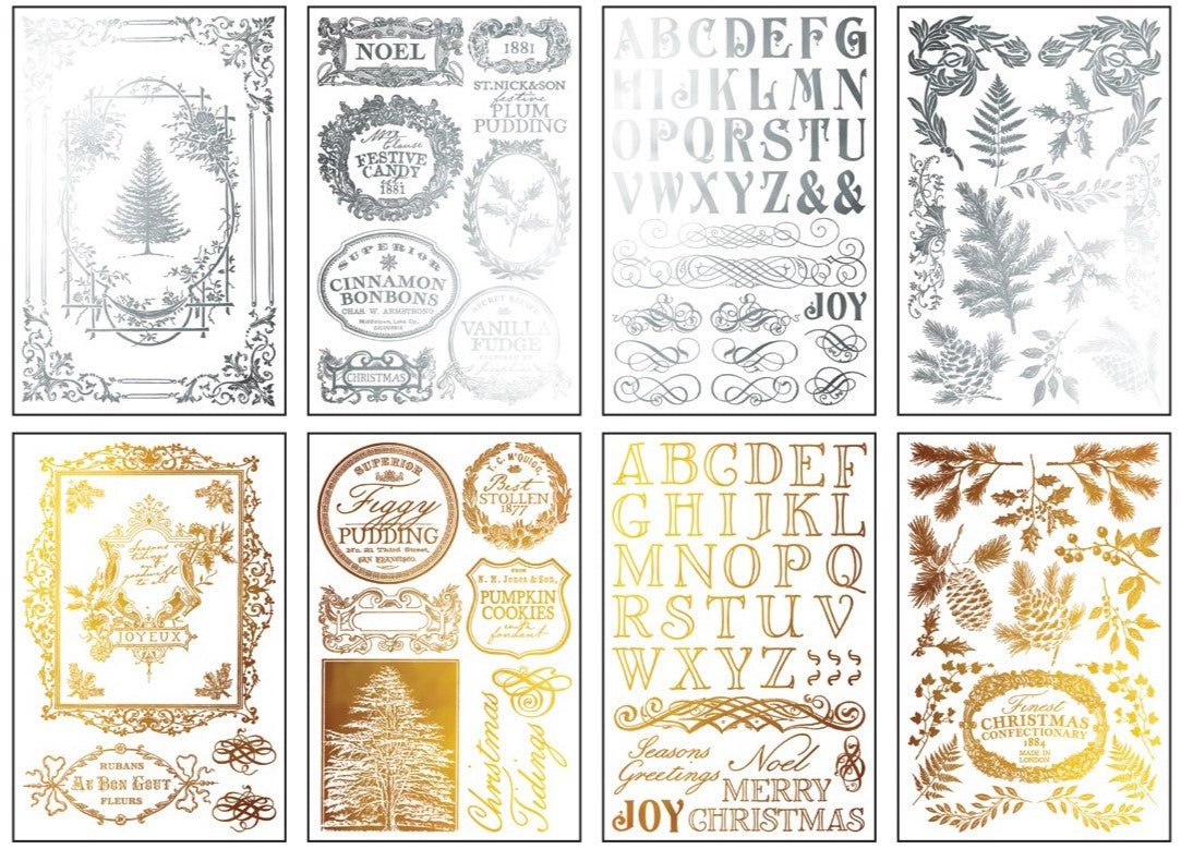 Figgy & Flourish - 8x12 gilded 8 sheet pad - holiday 2025