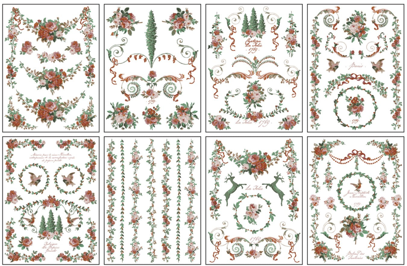 La Folie paint inlay - 12x16 8 sheet pad - holiday 2025