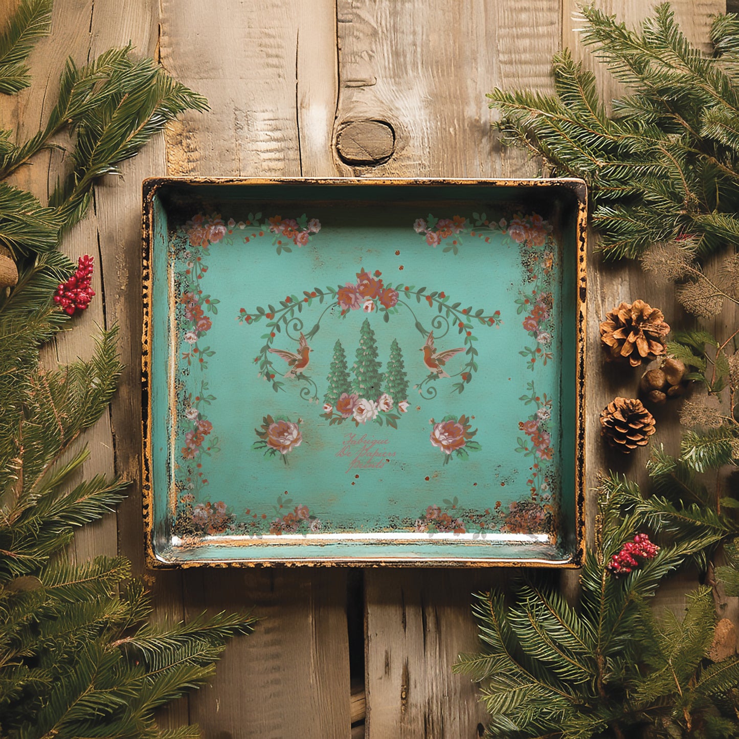 La Folie paint inlay - 12x16 8 sheet pad - holiday 2025