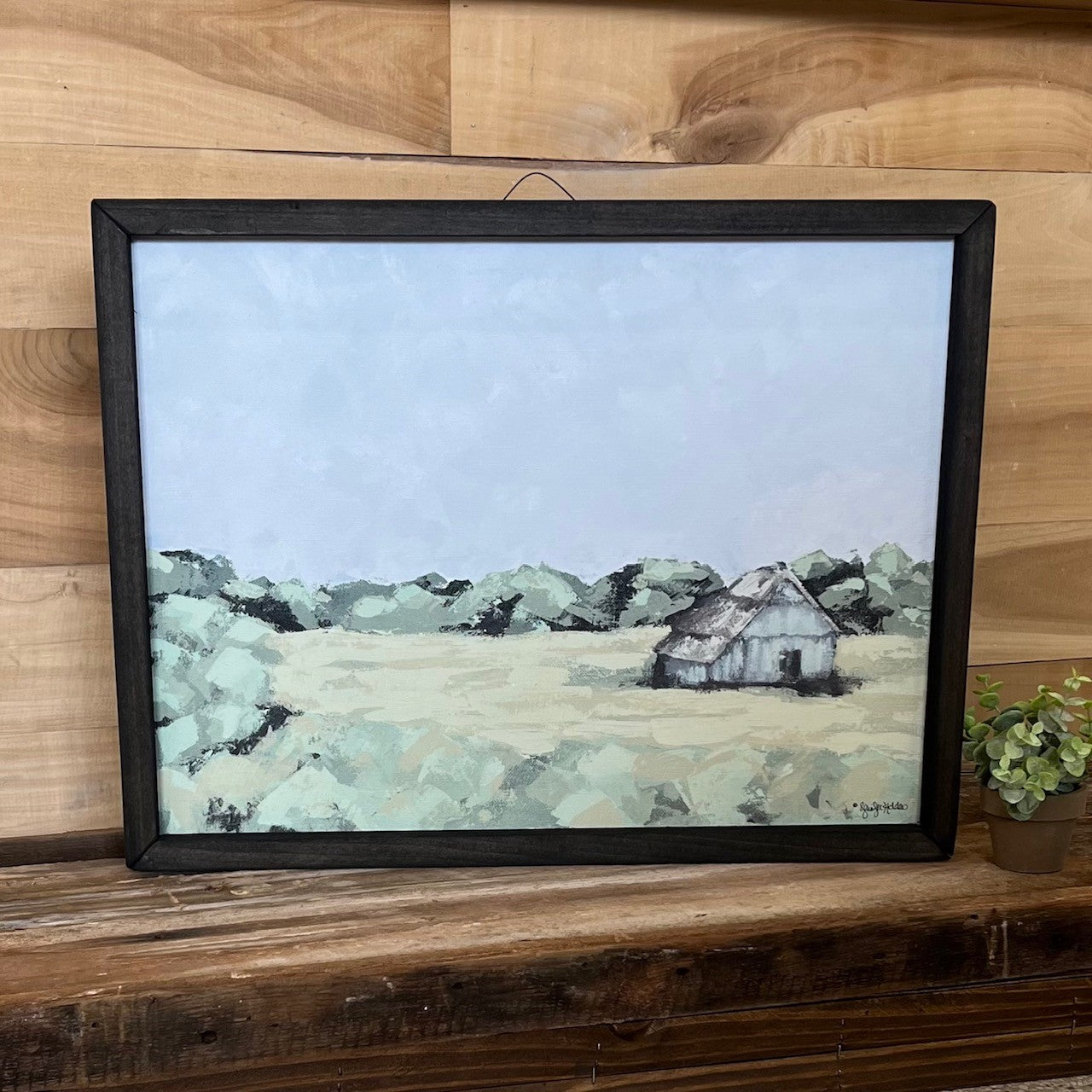 farm field 18" x 24" canvas board  print