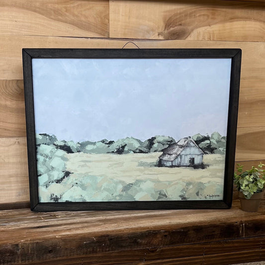 farm field 18" x 24" canvas board  print