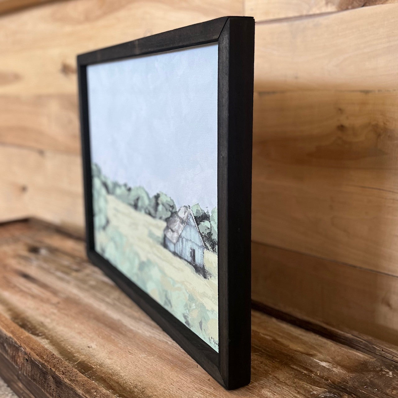 farm field 18" x 24" canvas board  print
