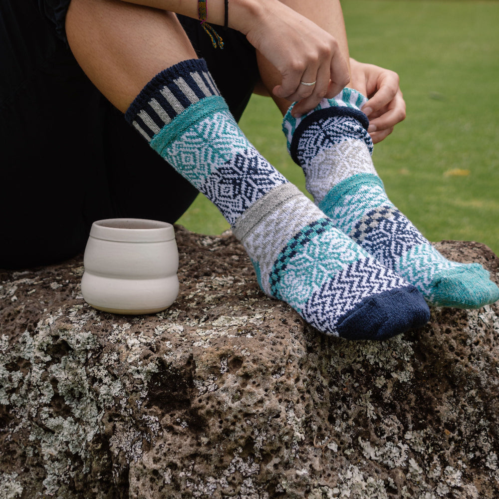 crew socks - snowfall