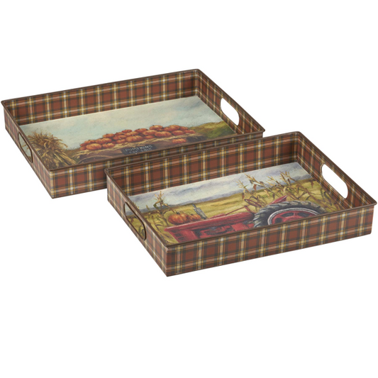 Fall metal trays