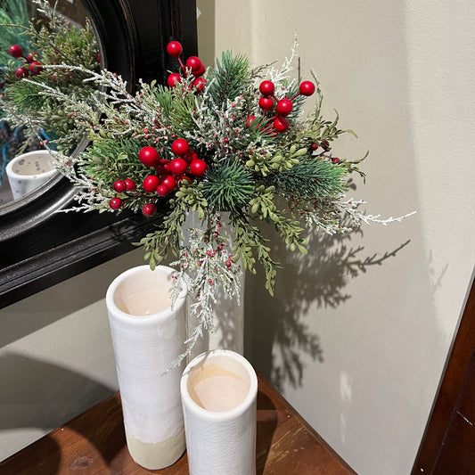 Winter greenery half sphere