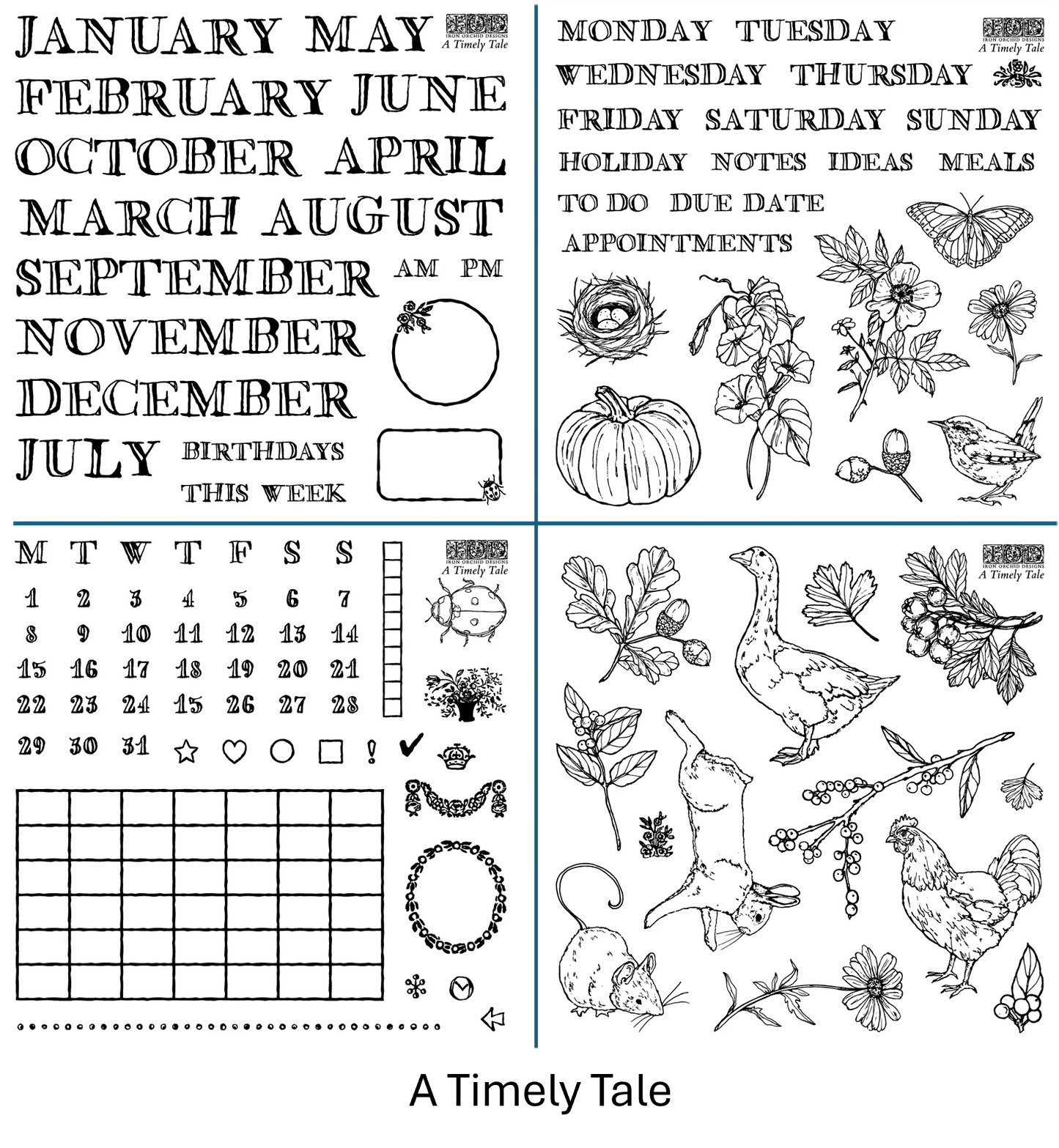 Holiday 2026 - A Timely Tale - 12x12 stamp - Limited Edition