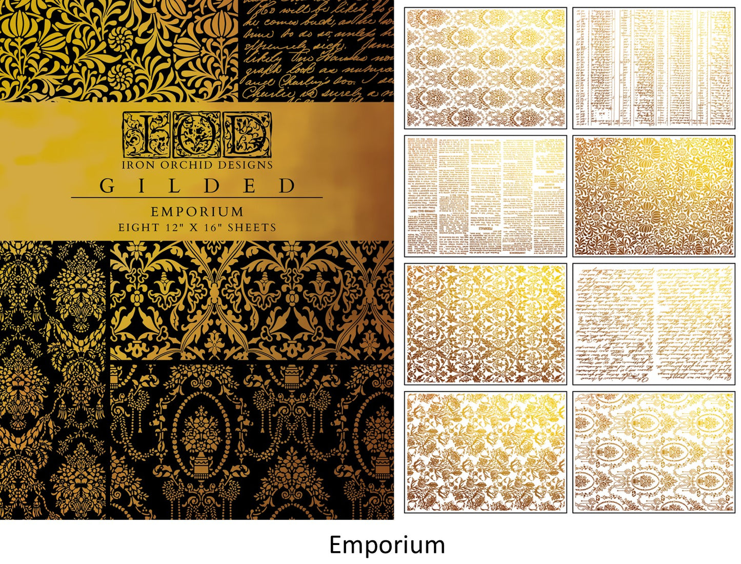 NEW 2025 - Emporium - 12' x 16" eight sheet gilded pad