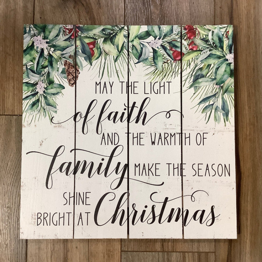 Light of Faith Pallet sign