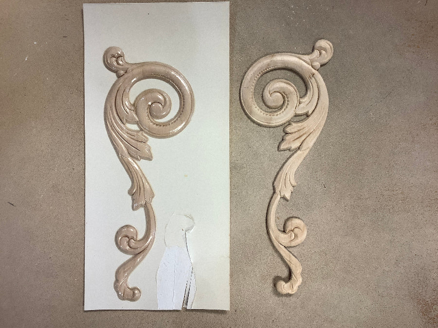 carved wood appliques