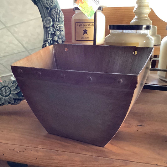 Metal wall bin