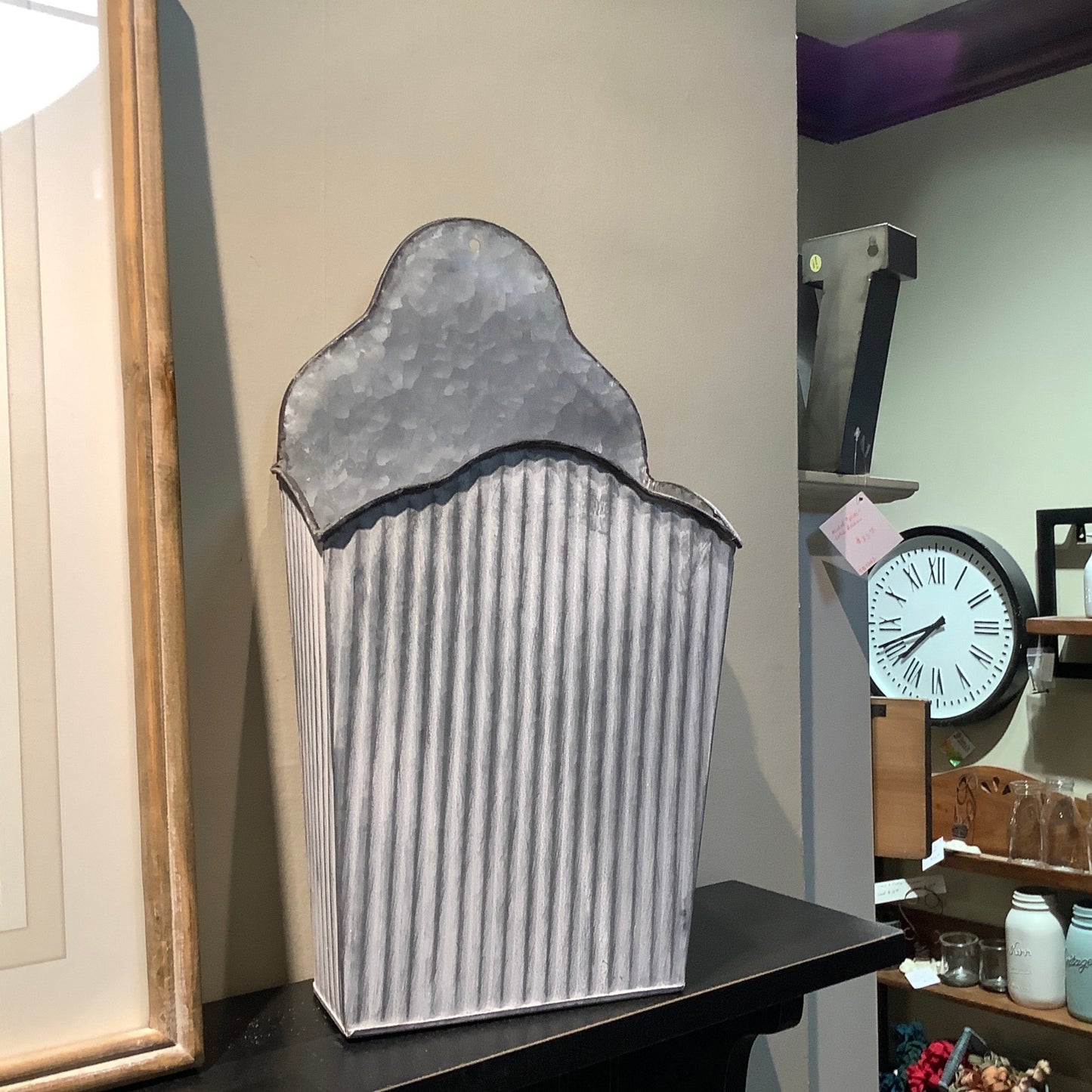 rectangular ribbed tin pocket - medium