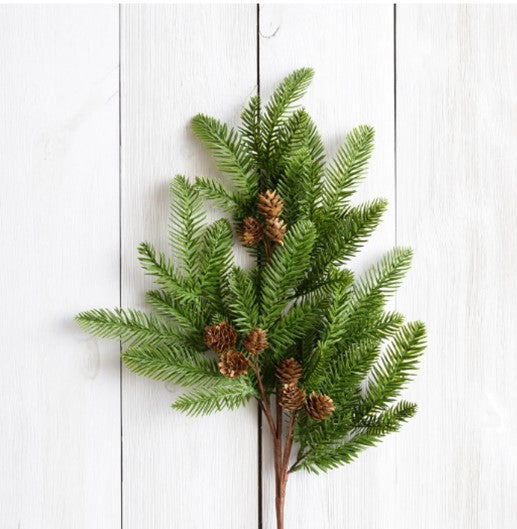 Pine spray with pinecones 30"