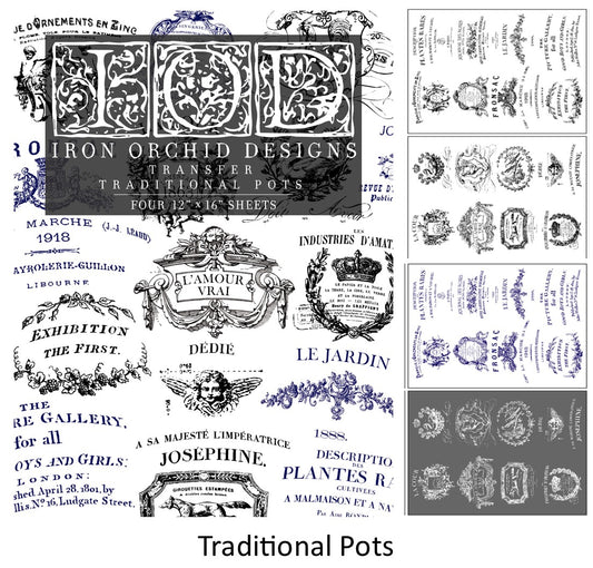 Traditional Pots - four sheet pad