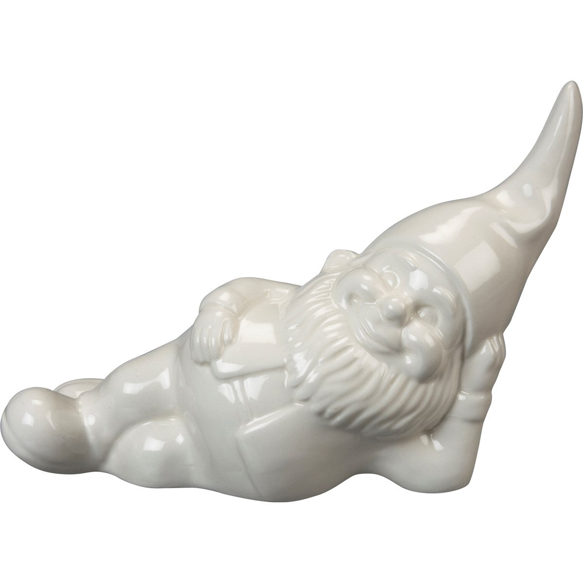 ceramic lounging gnome