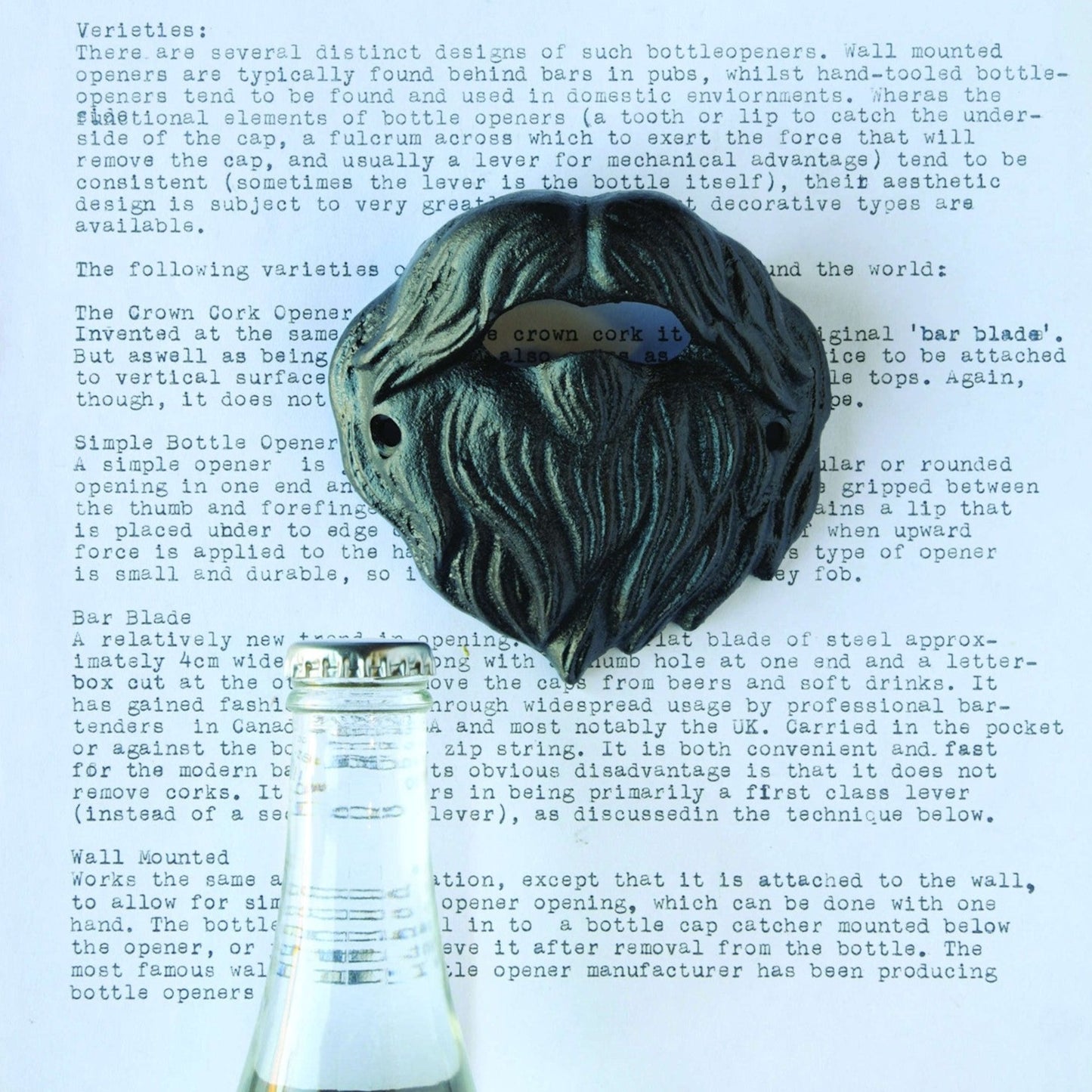 Beard iron bottle opener