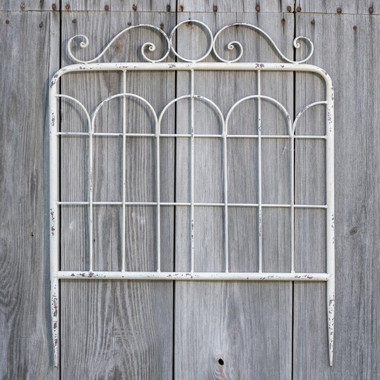 White metal garden gate