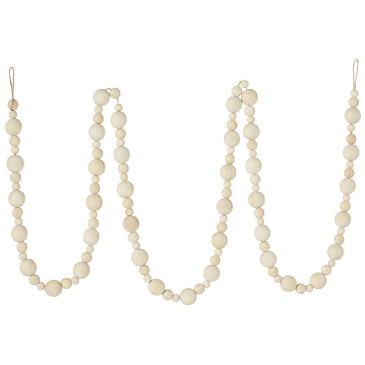 Wood beaded garland