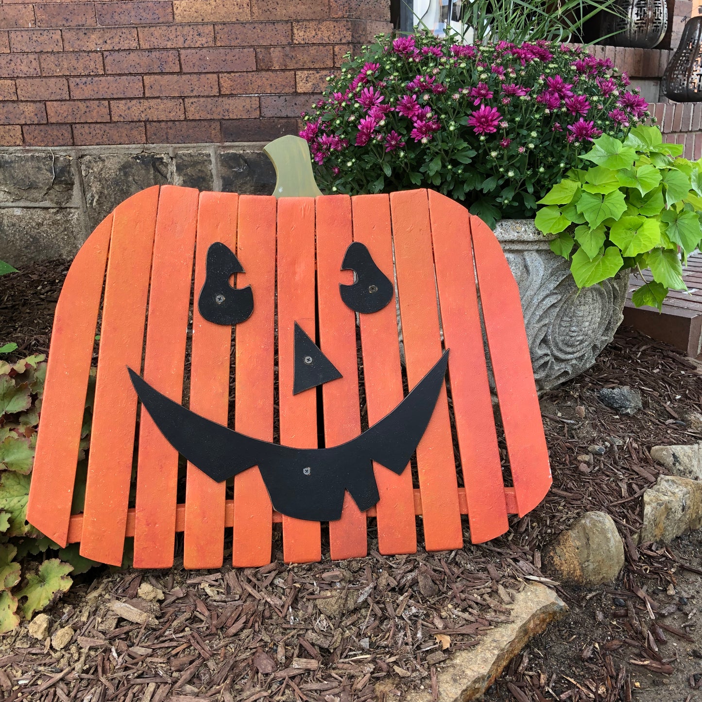 Rocking chair pumpkins