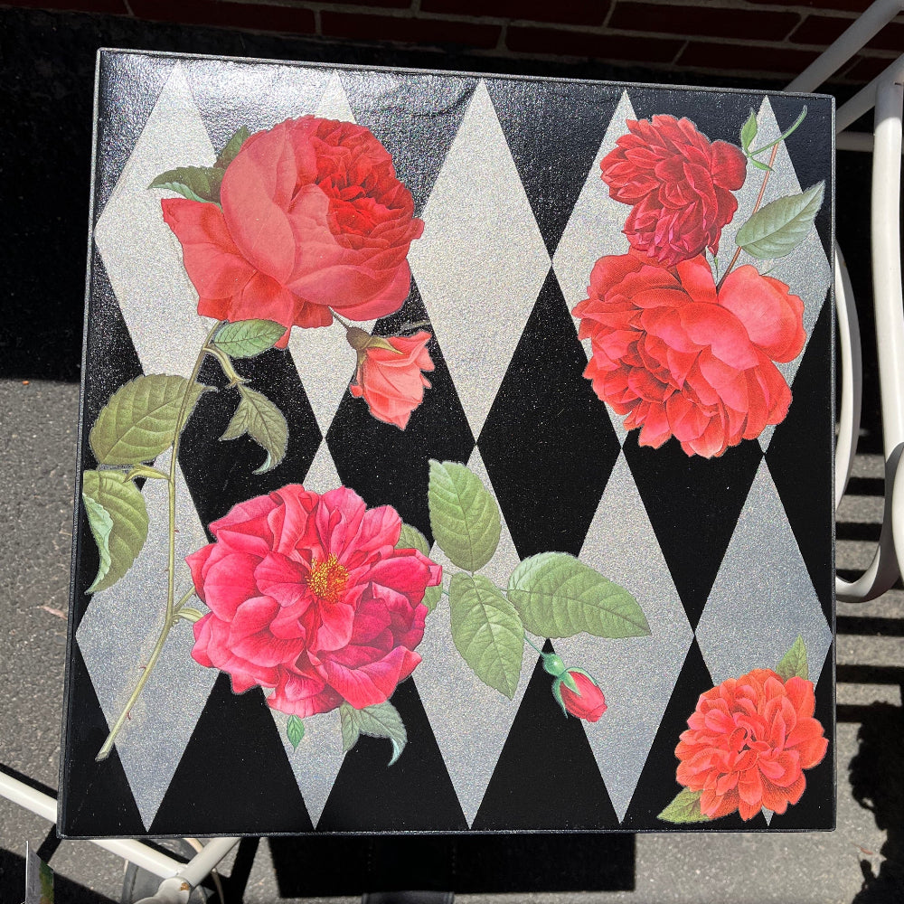Harlequin Rose side tables
