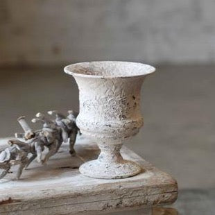 cream urn 4.75 x 5.4 inches