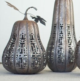 Metal pumpkins in 3 shapes