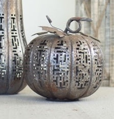 Metal pumpkins in 3 shapes
