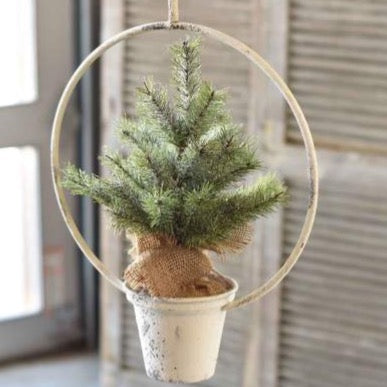 12 inch icy pine tree