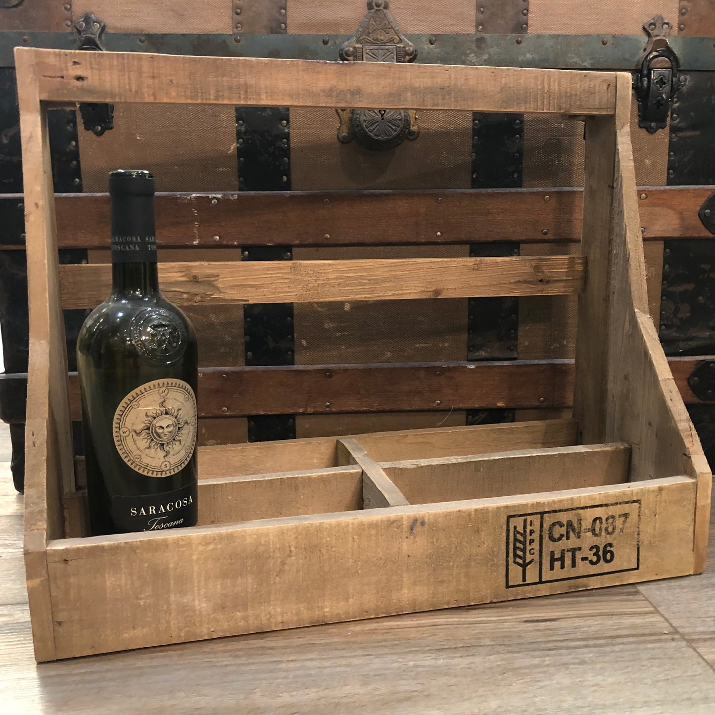 wood crate wall rack