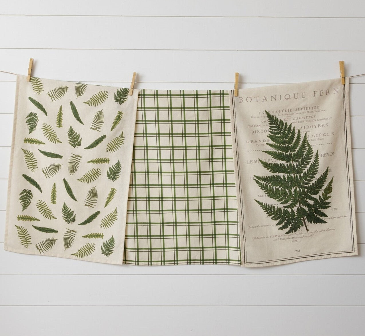 Fern botanical tea towels