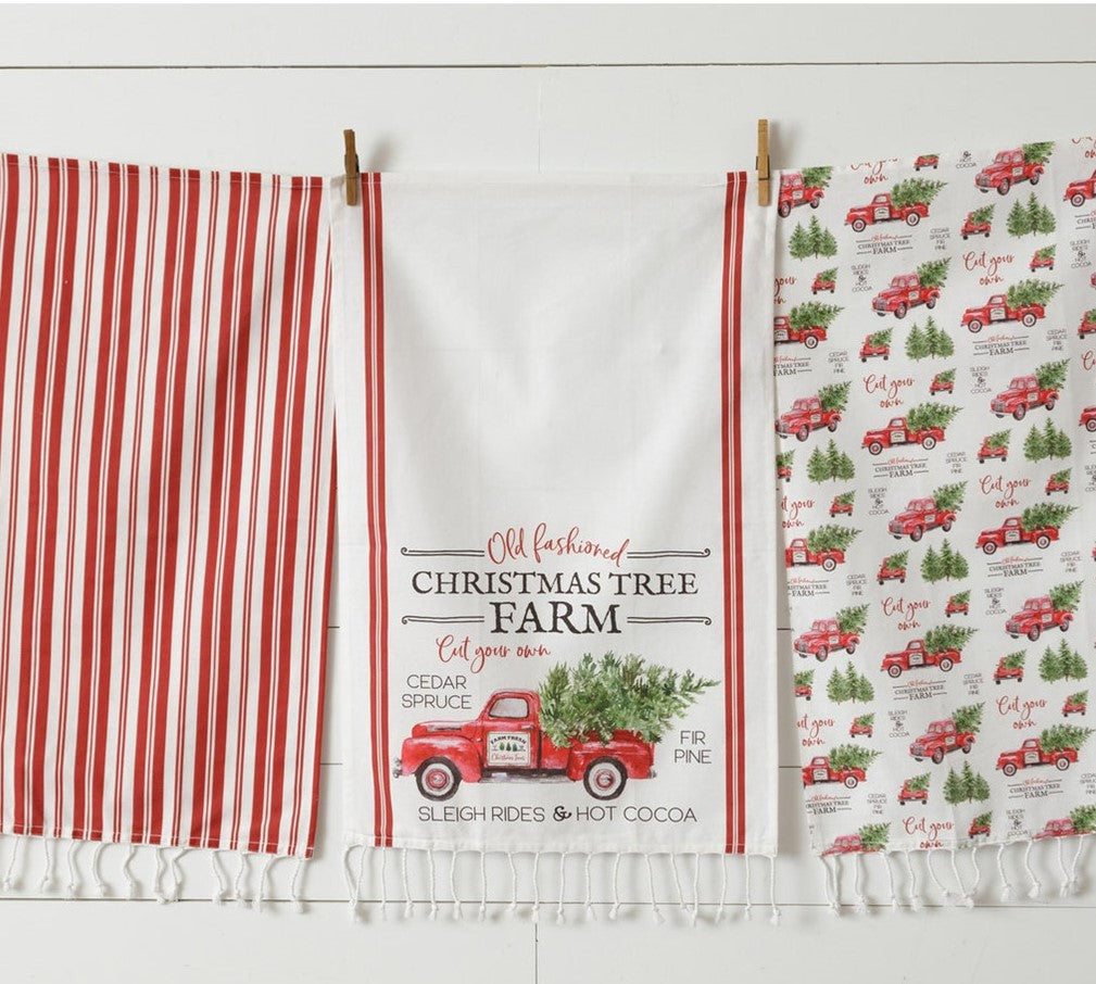 Christmas Tree Farm tea towels