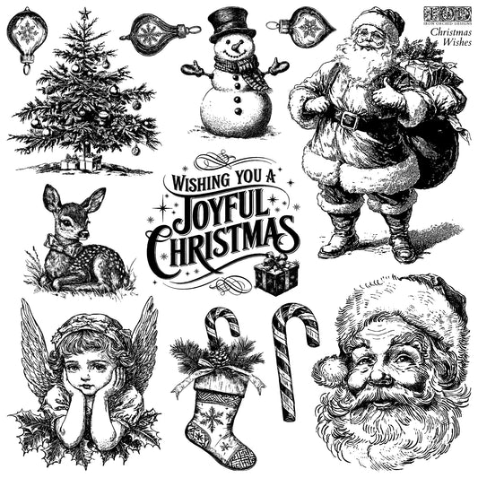 Christmas Wishes - 12x12 stamp - holiday 2025