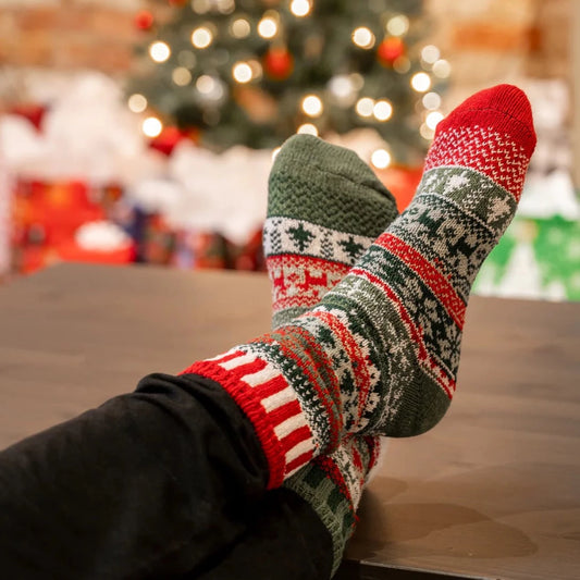 crew socks - Yuletide