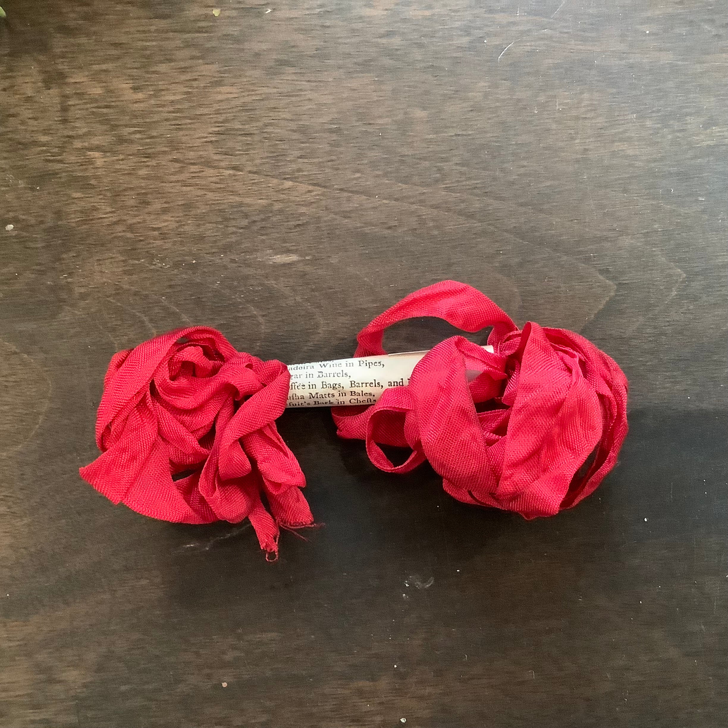 Organza ribbon, Red