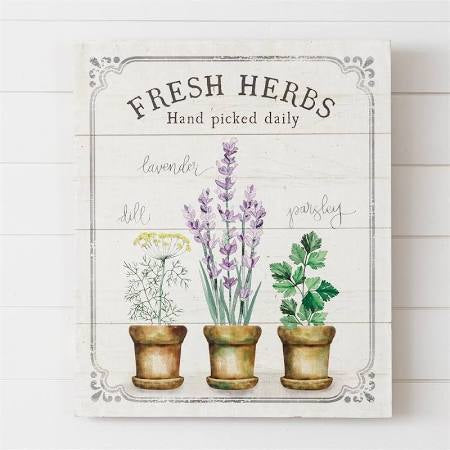 Fresh Picked Herbs sign