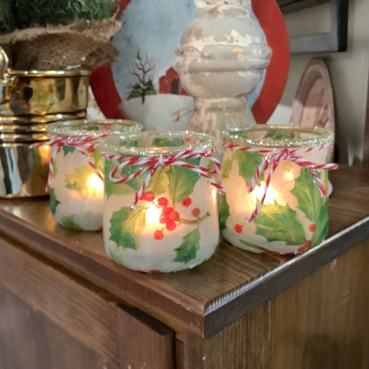 Stained glass candle holder - workshop