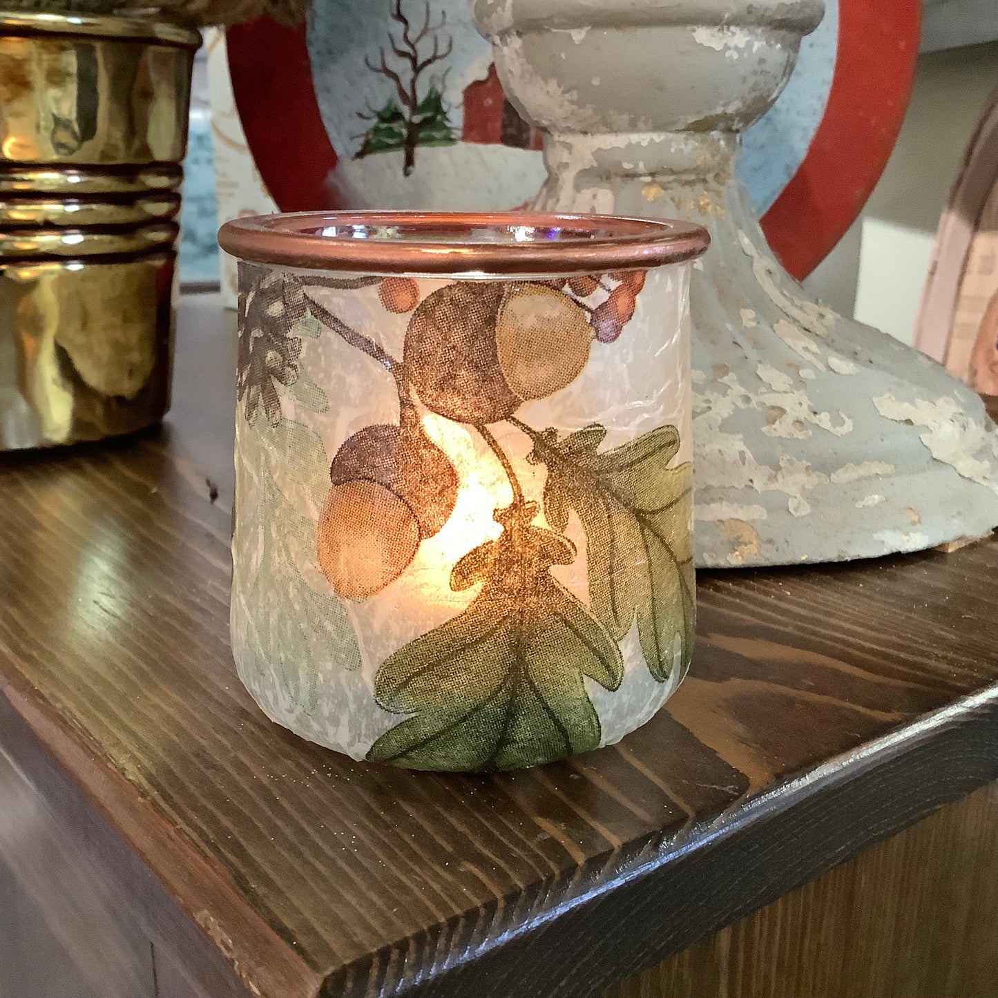 Stained glass candle holder - workshop