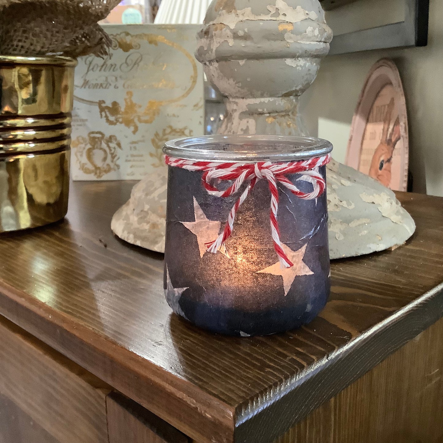 Stained glass candle holder - workshop