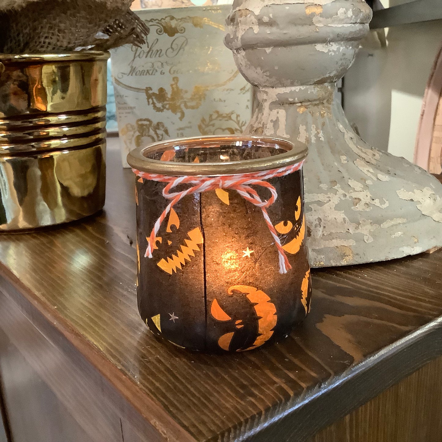 Stained glass candle holder - workshop