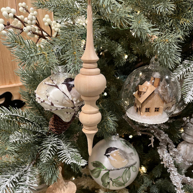 Wood finial ornament