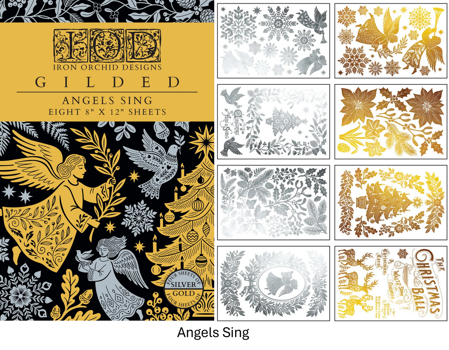 Holiday 2026 - Angels Sing -  8 x 12 foil pad Limited Edition