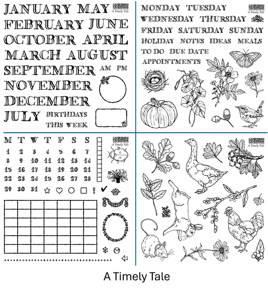 Holiday 2026 - A Timely Tale - 12x12 stamp - Limited Edition