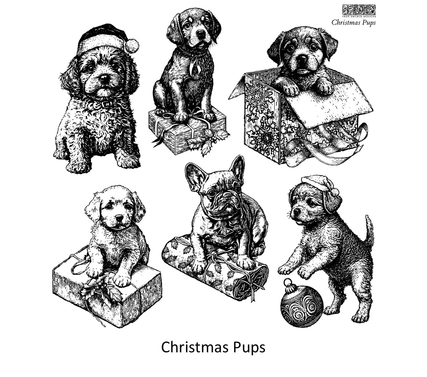 Christmas Pups stamp