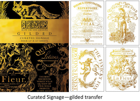 Curated Signage - FOIL transfer  - 12x16 - 4 sheet pad