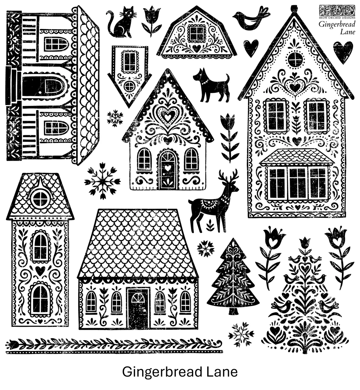 Holiday 2026 - Gingerbread Lane - 12x12 stamp - Limited Edition