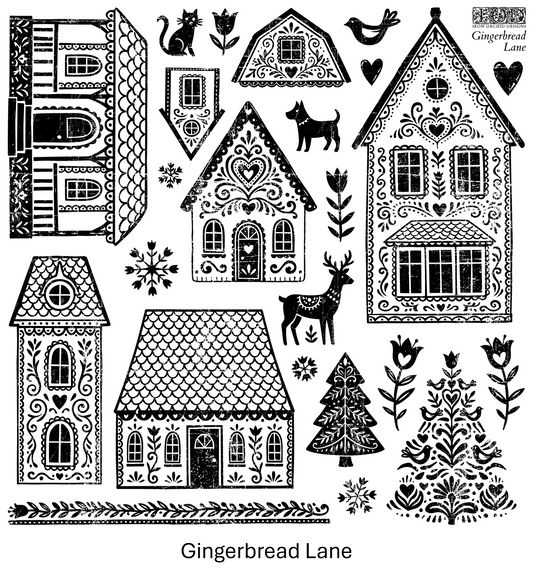 Holiday 2026 - Gingerbread Lane - 12x12 stamp - Limited Edition