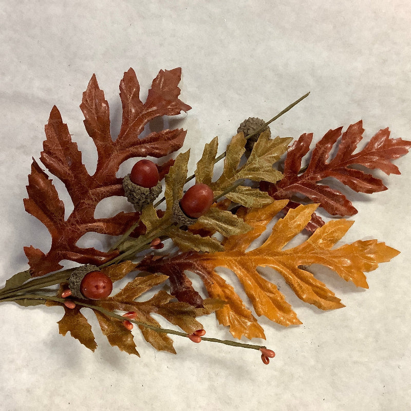 Fall leaf berries and acorn pick 18”