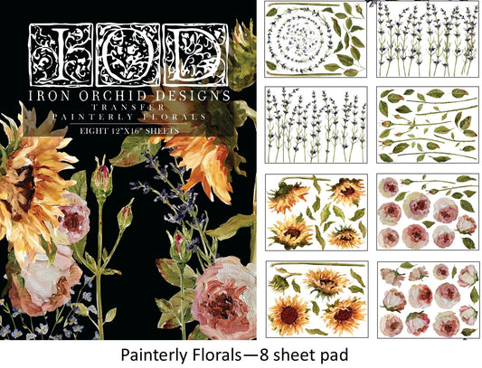 Painterly Florals - 8 sheet pad