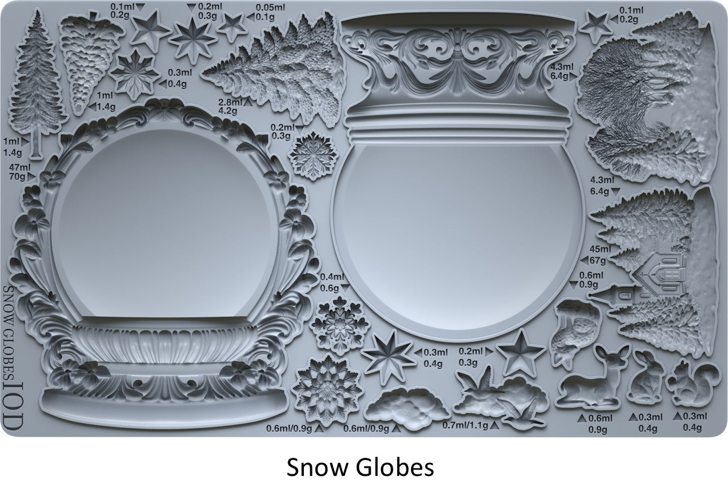 Snow Globes - 6x10 mould - holiday 2025
