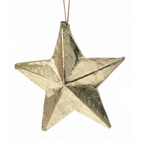 Paper mache’ star ornament
