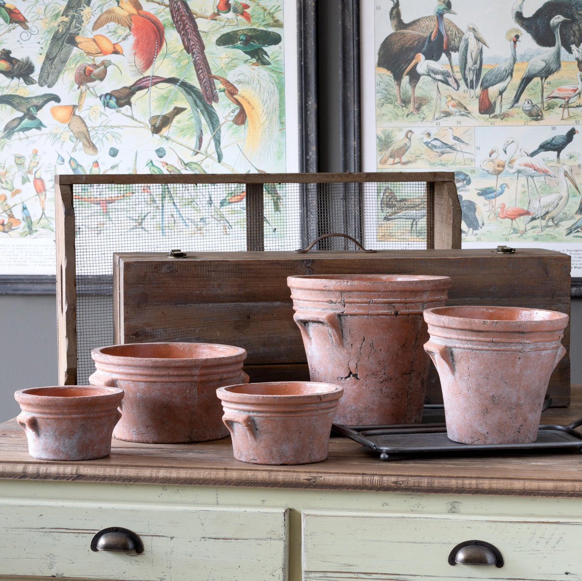 low terrace planter small